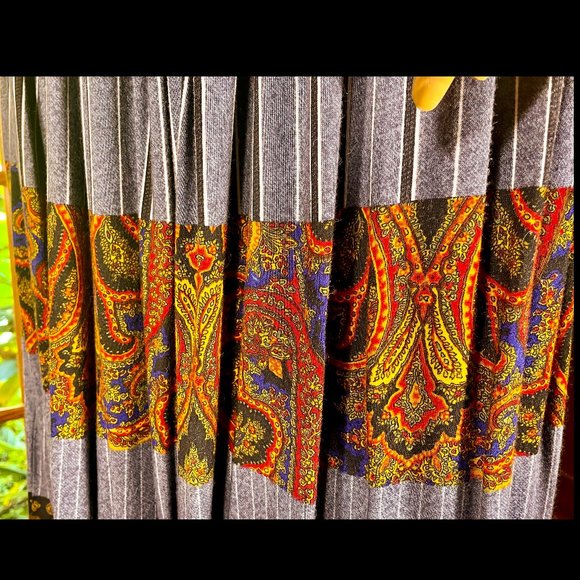 ▪️VTG▪️STONEBRIDGE▪️Pleated Panel Boho Maxi Skirt - Picture 4 of 8